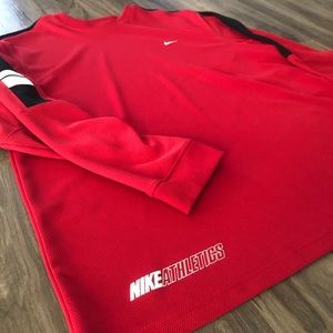 Vintage Red Nike Long Sleeve Top // Men’s XL